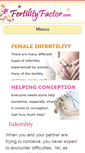 Mobile Screenshot of fertilityfactor.com