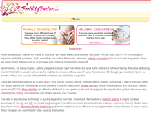 Tablet Screenshot of fertilityfactor.com